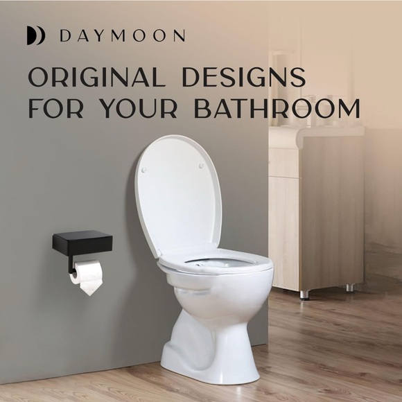 Brand New! Matte Black Toilet Paper Holder Shelf With Wipe Holder for Bathroom - Picture 7 of 8